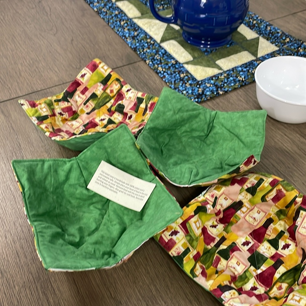 Set of 4 microwave bowl cozies handmade